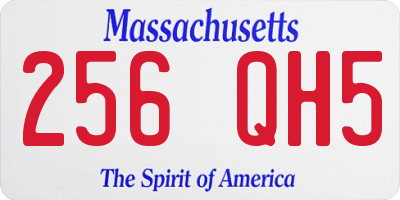 MA license plate 256QH5