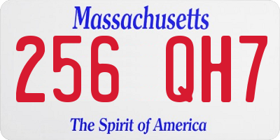 MA license plate 256QH7