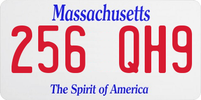 MA license plate 256QH9