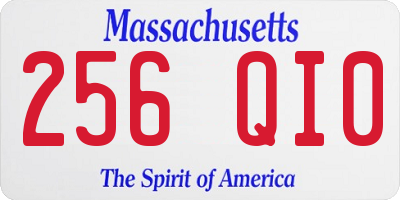 MA license plate 256QI0