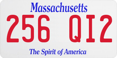 MA license plate 256QI2