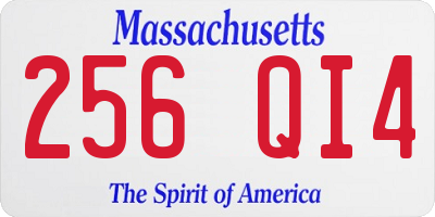 MA license plate 256QI4
