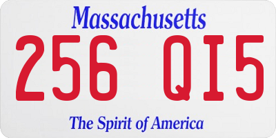 MA license plate 256QI5