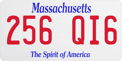 MA license plate 256QI6