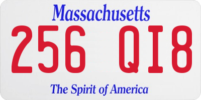 MA license plate 256QI8