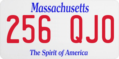 MA license plate 256QJ0