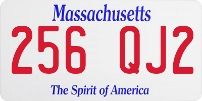 MA license plate 256QJ2