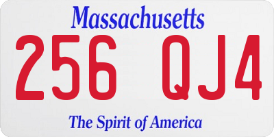 MA license plate 256QJ4