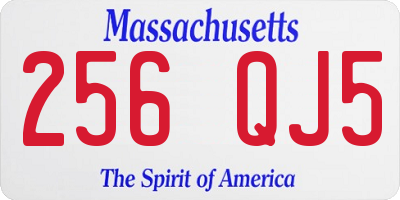 MA license plate 256QJ5