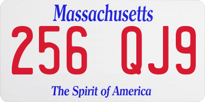 MA license plate 256QJ9