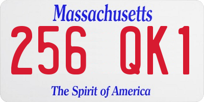 MA license plate 256QK1