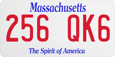 MA license plate 256QK6