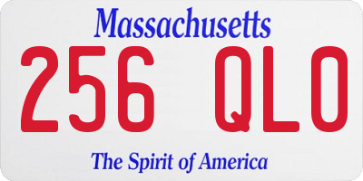 MA license plate 256QL0