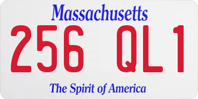 MA license plate 256QL1