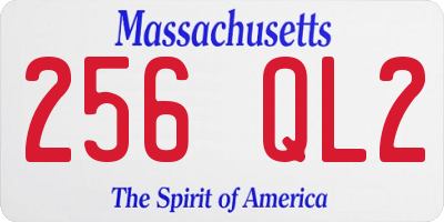 MA license plate 256QL2