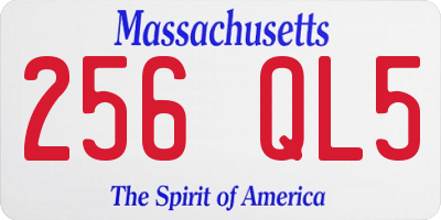 MA license plate 256QL5