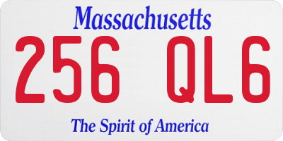 MA license plate 256QL6