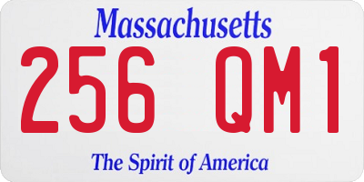 MA license plate 256QM1
