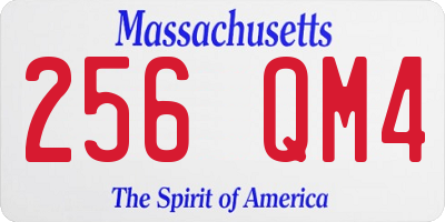 MA license plate 256QM4