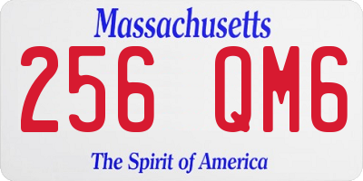 MA license plate 256QM6