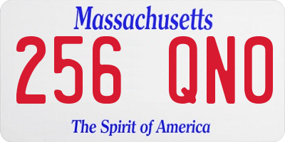 MA license plate 256QN0