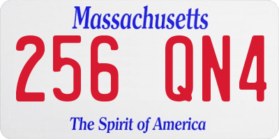 MA license plate 256QN4