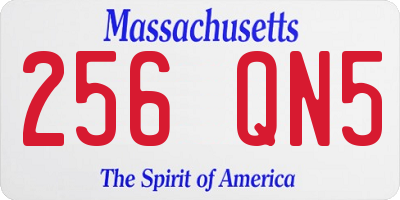 MA license plate 256QN5