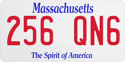 MA license plate 256QN6