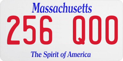 MA license plate 256QO0