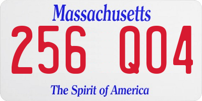 MA license plate 256QO4