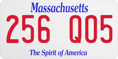 MA license plate 256QO5