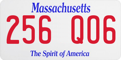 MA license plate 256QO6