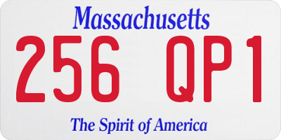 MA license plate 256QP1