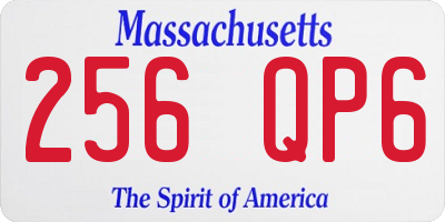 MA license plate 256QP6