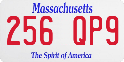 MA license plate 256QP9