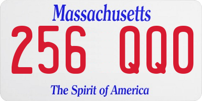 MA license plate 256QQ0