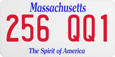MA license plate 256QQ1