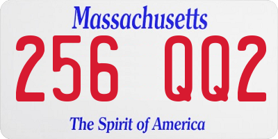 MA license plate 256QQ2
