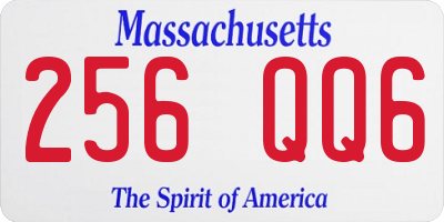 MA license plate 256QQ6