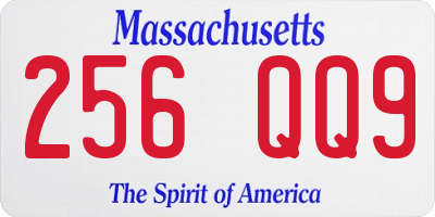MA license plate 256QQ9