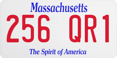 MA license plate 256QR1