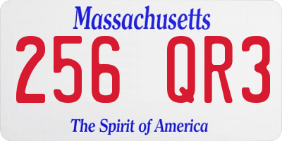 MA license plate 256QR3