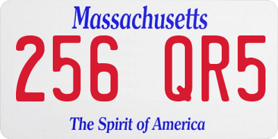 MA license plate 256QR5