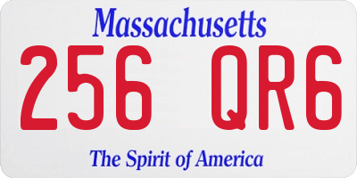 MA license plate 256QR6