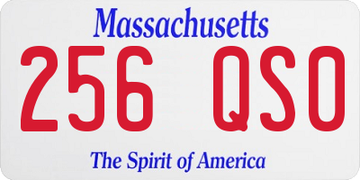 MA license plate 256QS0