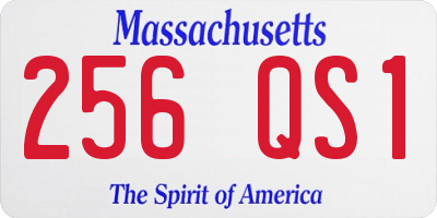 MA license plate 256QS1