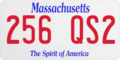 MA license plate 256QS2