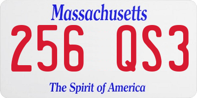 MA license plate 256QS3