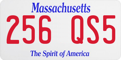 MA license plate 256QS5