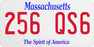 MA license plate 256QS6
